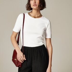 J. Crew White Short Sleeve Tee